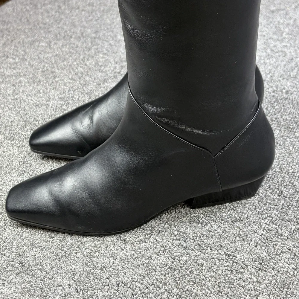Banana Republic Italian Leather Tall Knee High Boots Black Women's Size 7